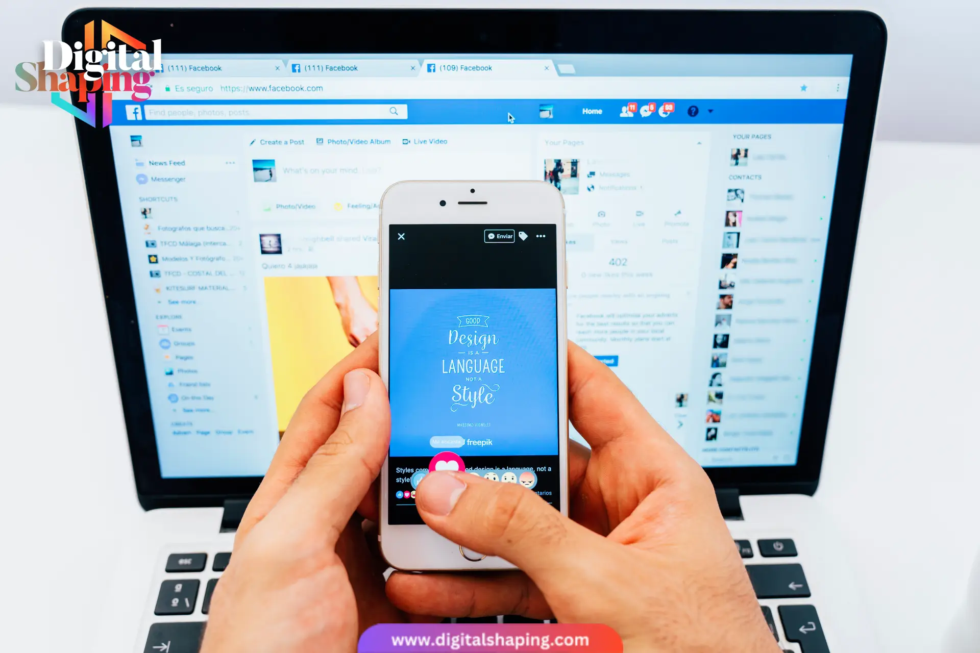 Showing post content on social media